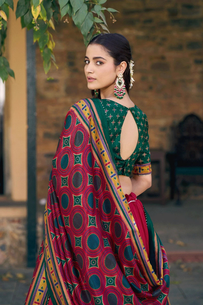 traditional half saree for pongal festival
