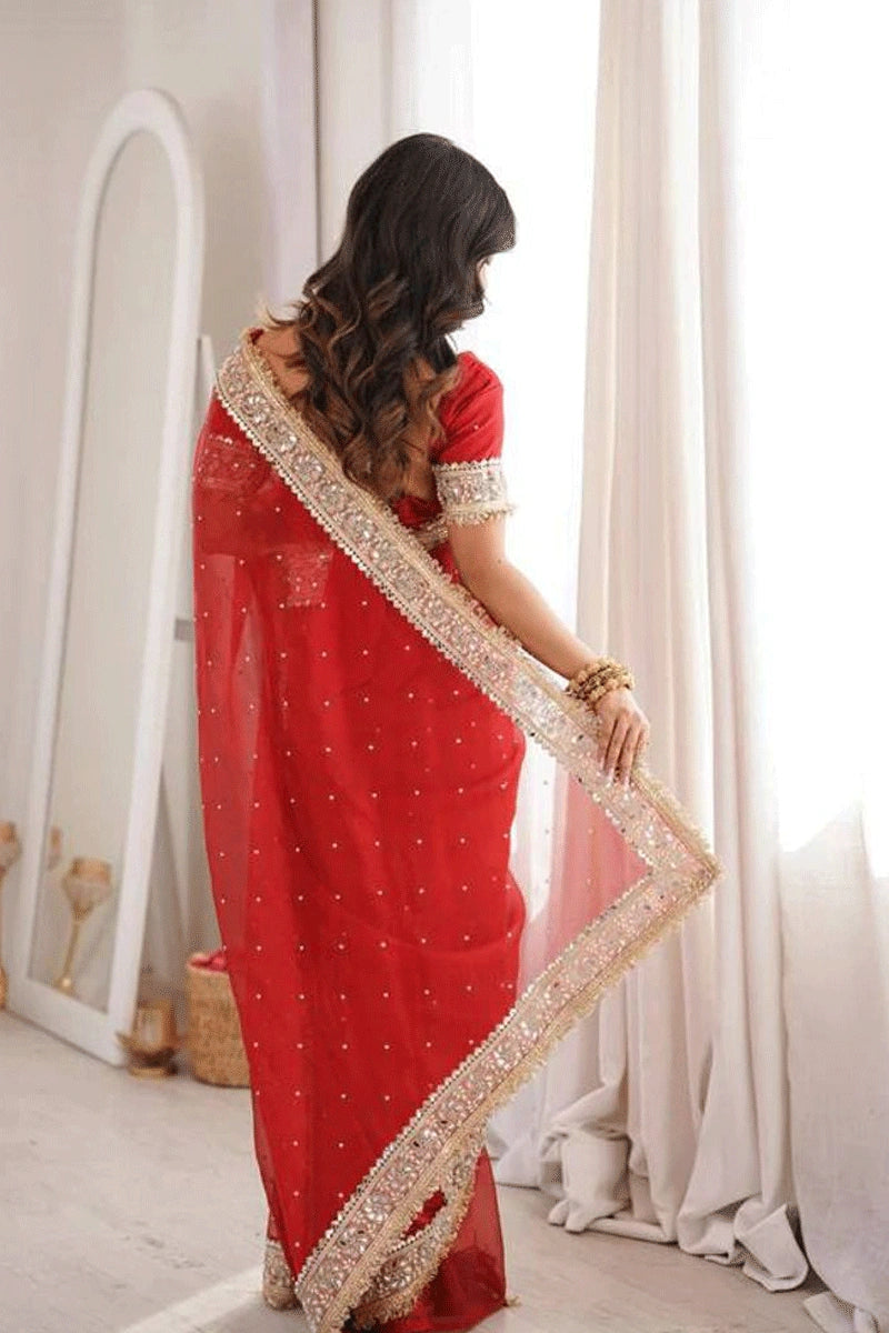 traditional karwa chauth saree