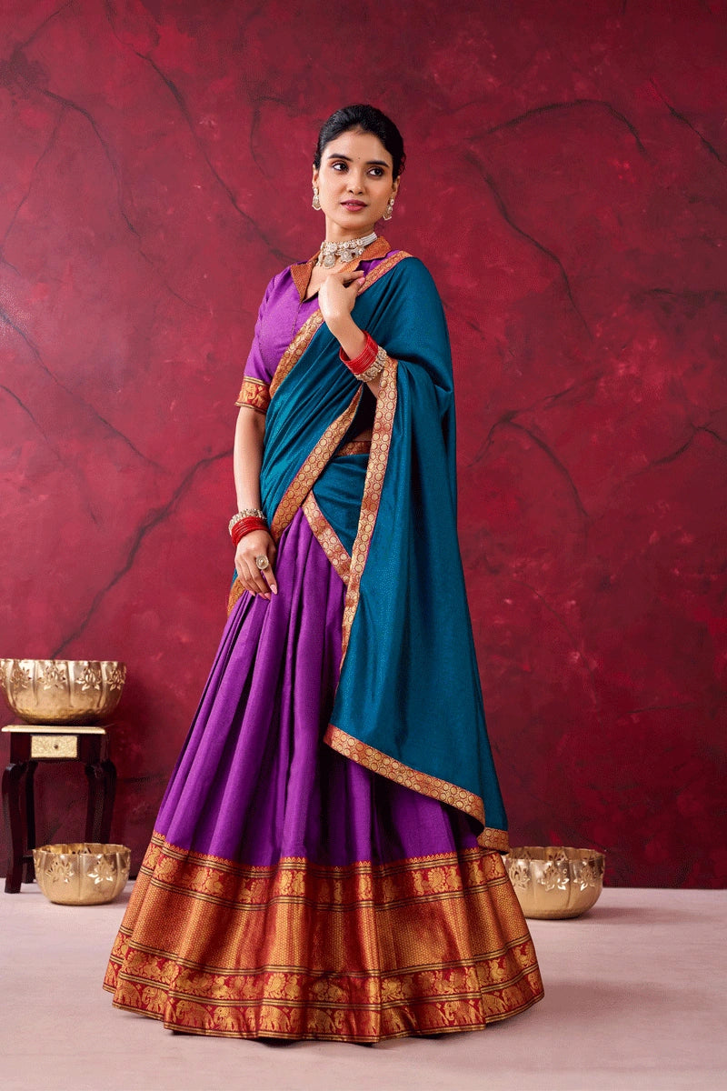 ethnic half saree for wedding