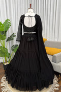 trendy black lehenga design