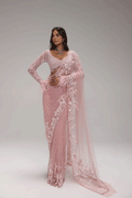 trendy butterfly net saree design