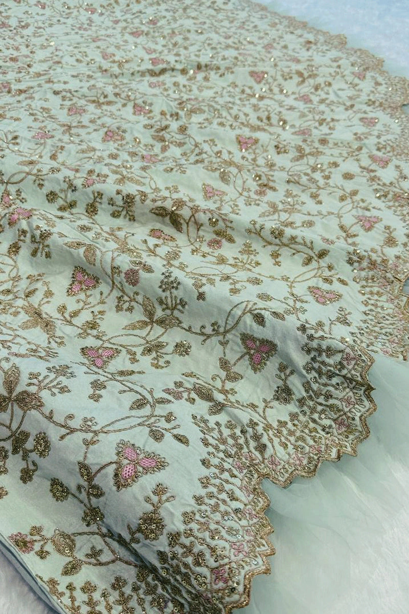 trendy silk lehenga design