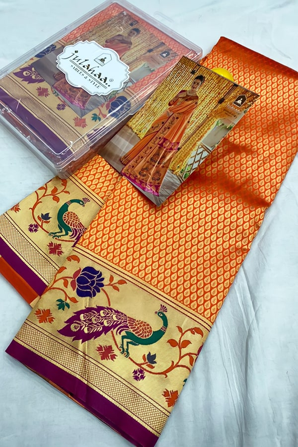Marathi wedding paithani saree marathi nauvari saree - Anaya Designer Studio