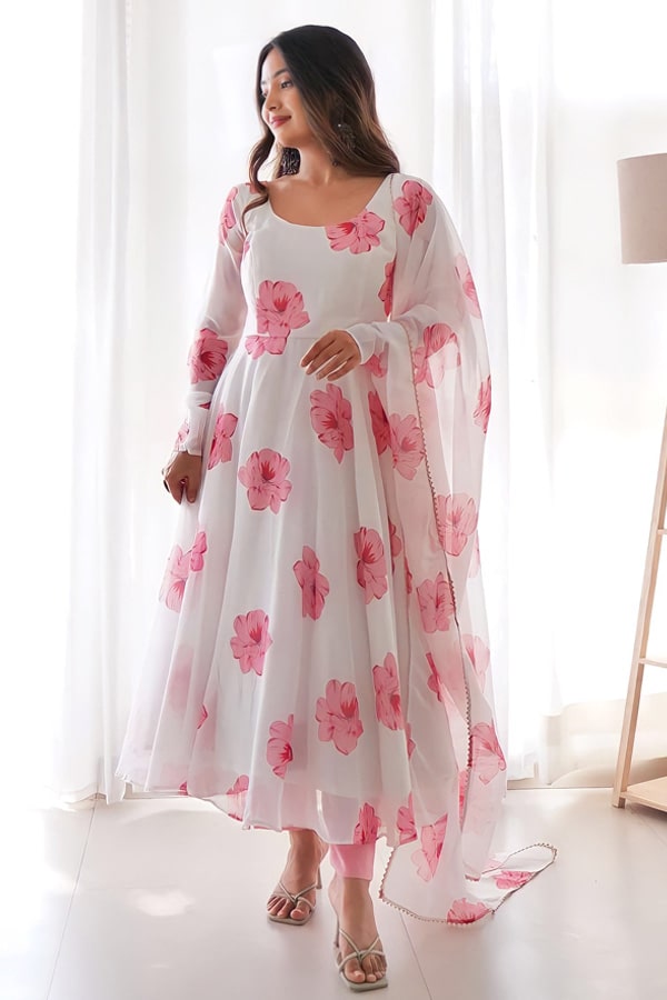 Buy Latest White Evening Gown For Girls - Anaya Designer Studio