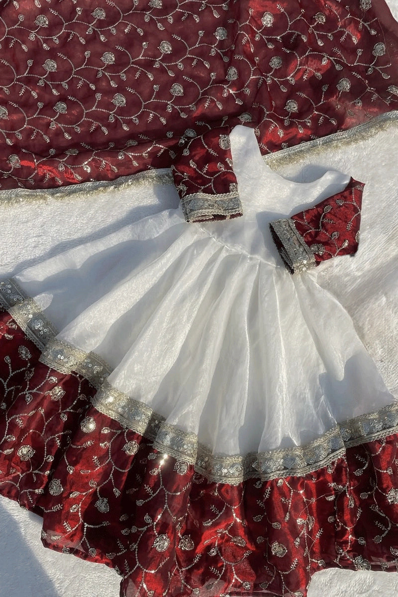 wedding function gown with dupatta