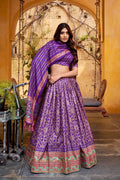 wedding function printed lehenga