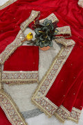 wedding function satin saree