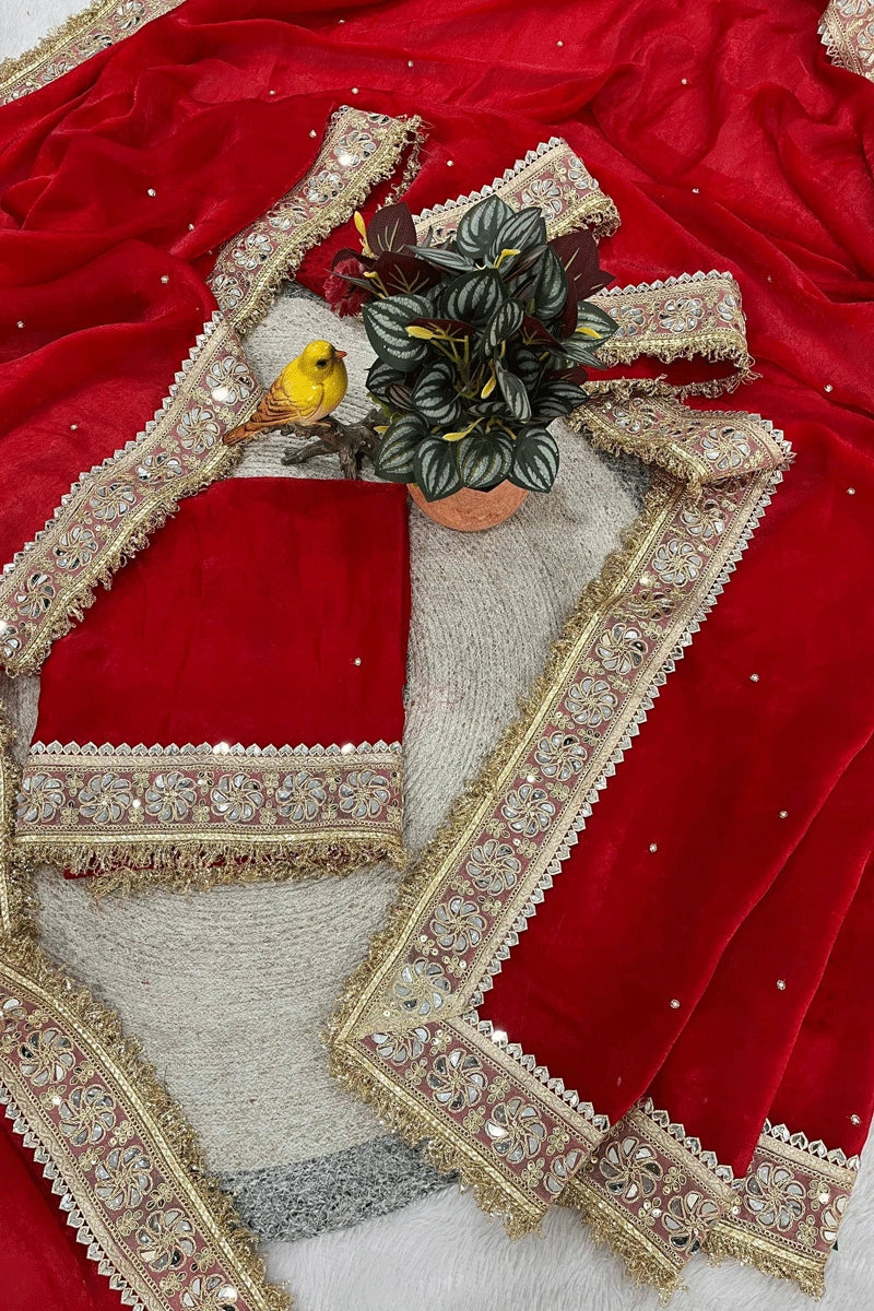 wedding function satin saree