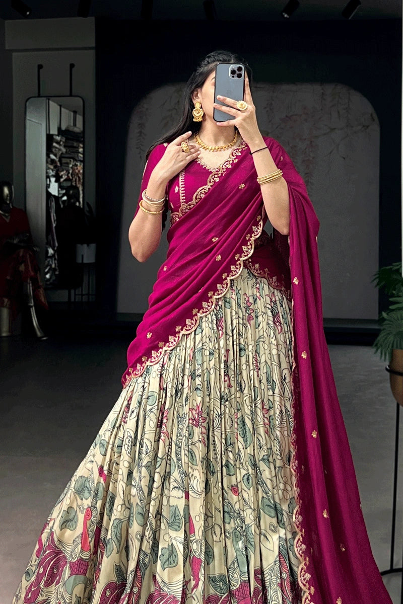tasar silk lehenga choli for wedding