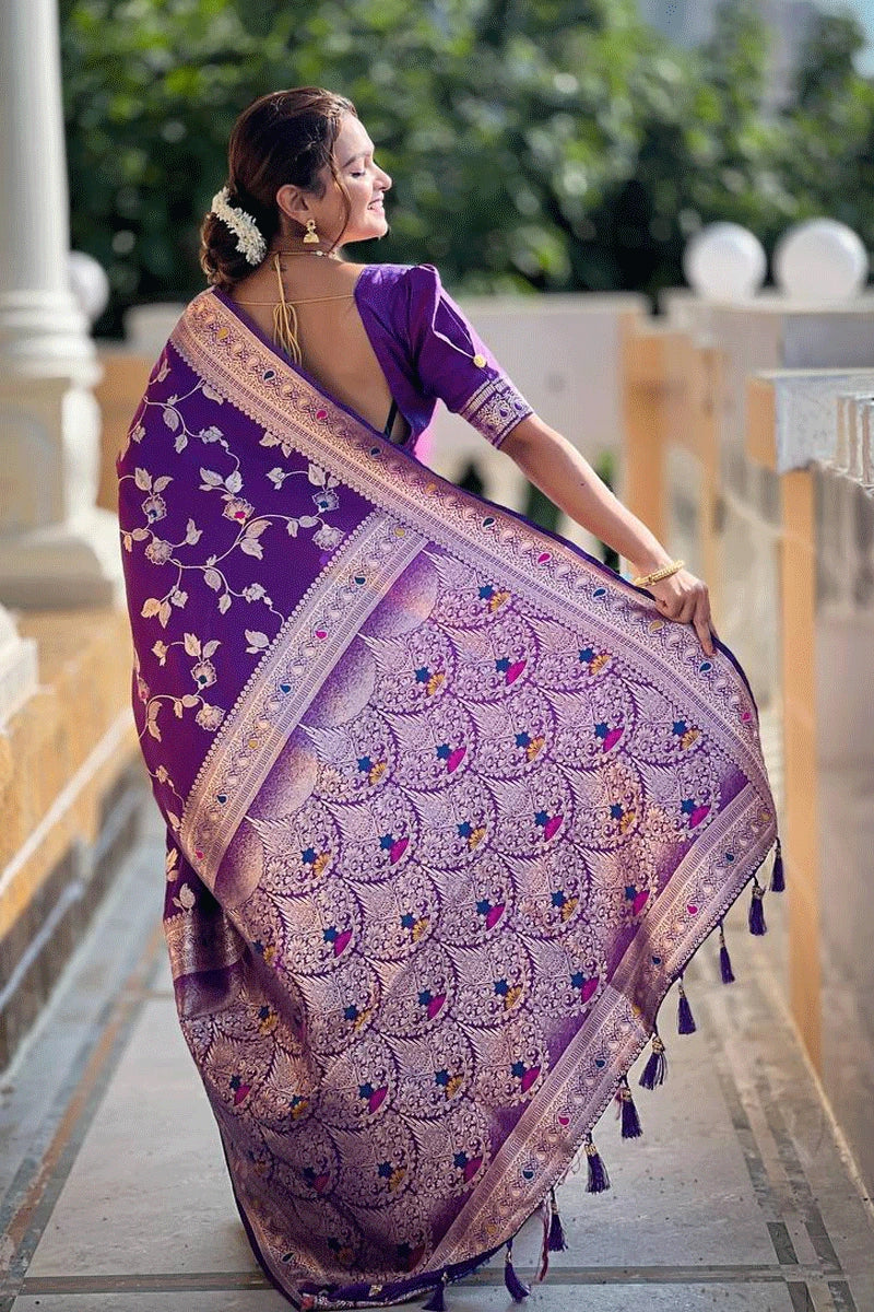 purple saree 