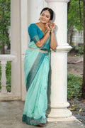 wedding saree sky blue colour