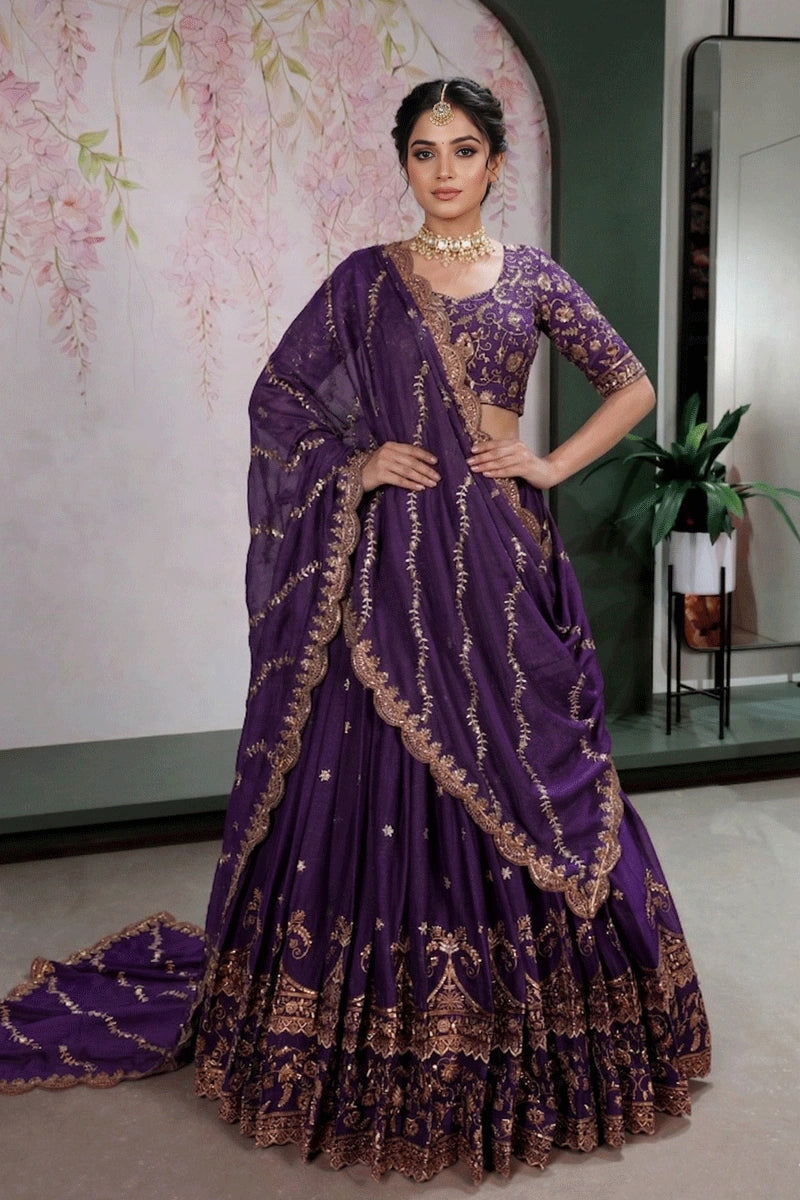 wedding special sequin lehenga choli