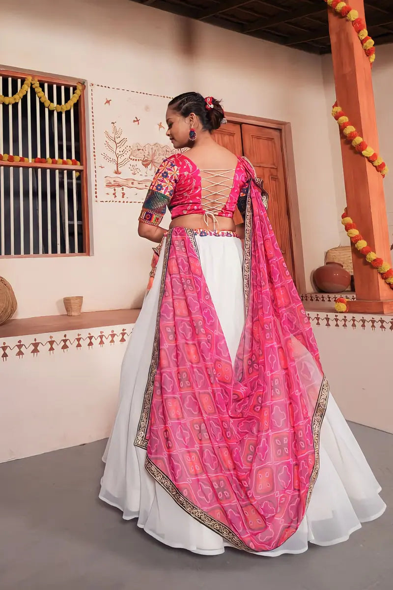 white chaniya choli for navratri