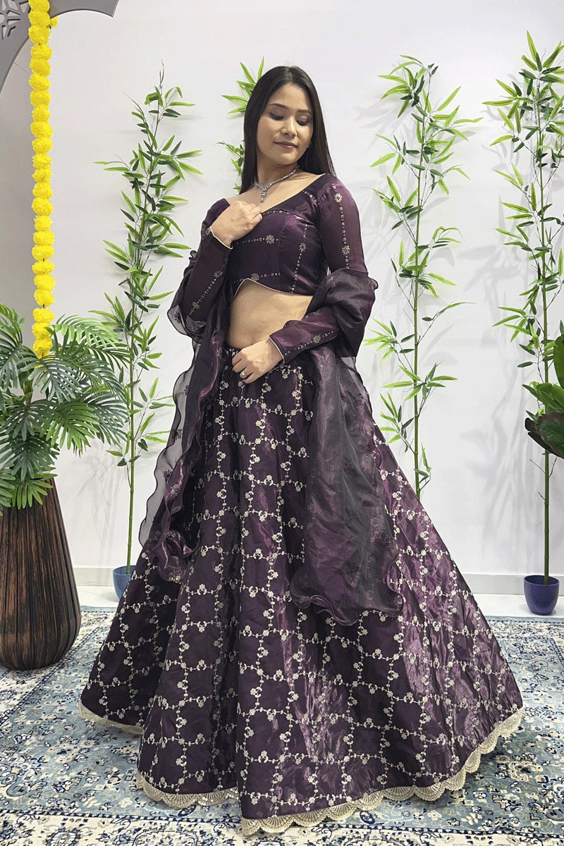 wine colour chaniya choli for navratri