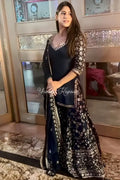 yankia kapoor black sharara suit designs for womens