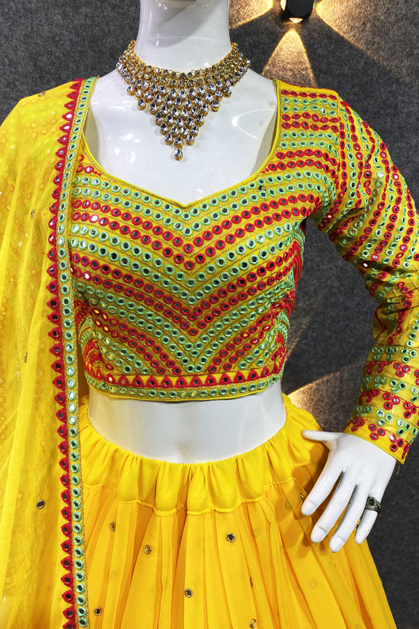 Haldi Ready! Yellow Lehenga for Your Little Diva