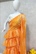 yellow saree for haldi function amazon