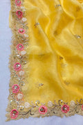 Yellow Saree for Haldi