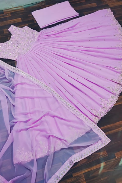 Party wear gown dress design 2021 purple.