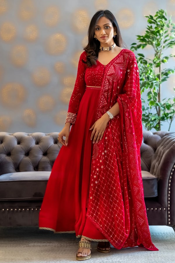 Raksha bandhan outfit ideas for girls 2021 Red