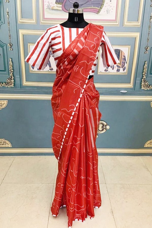 Vidya balan red Silk saree 2021 Latest
