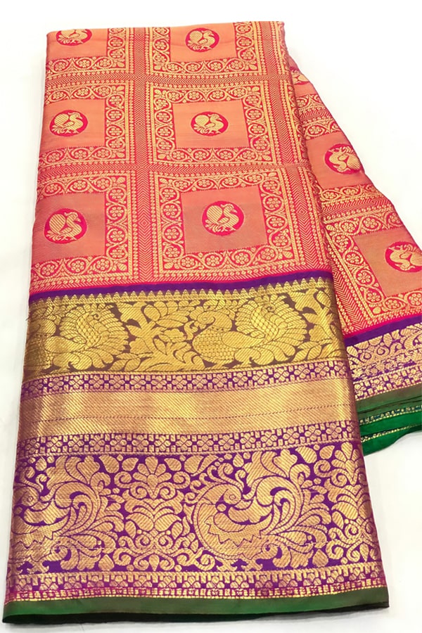 Original kanchipuram silk sarees with price 2021 red