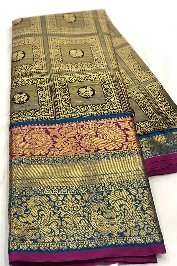 Original kanchipuram silk sarees with price 2021 yellow