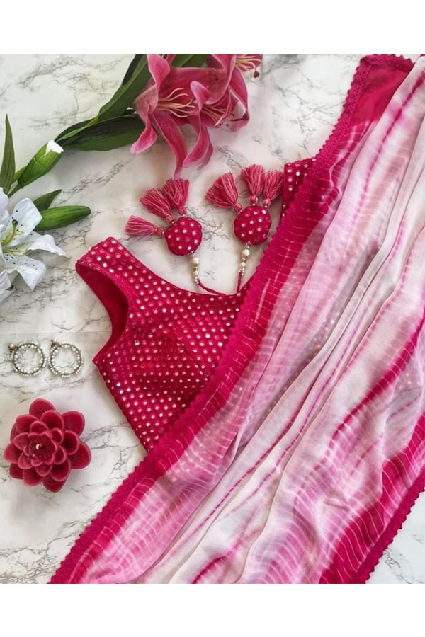 Palak Sindhwani saree Buy online pink
