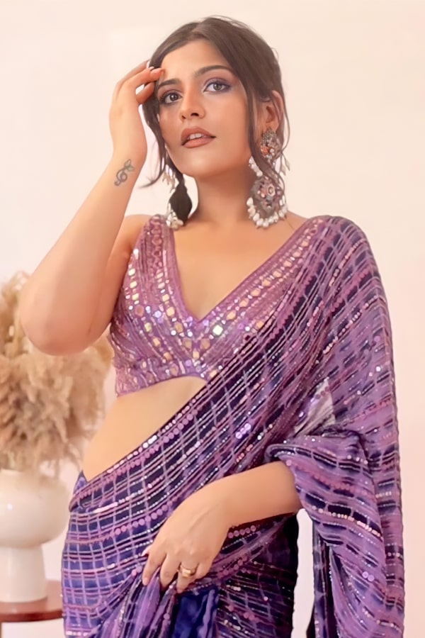 style modern party wear saree
