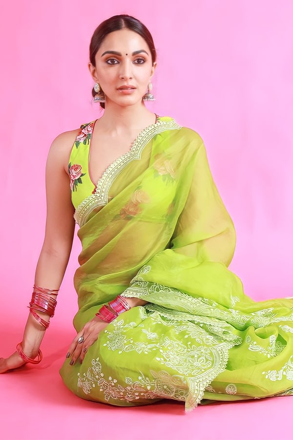 Shershaah promotion Kiara advani green saree buy
