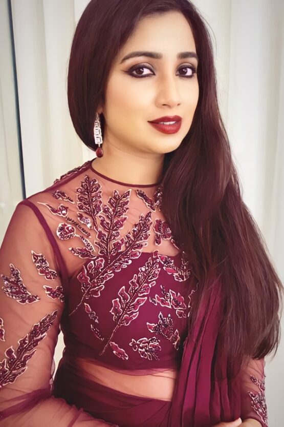 Shreya Ghosal in Georgette saree Ready to wear 2021