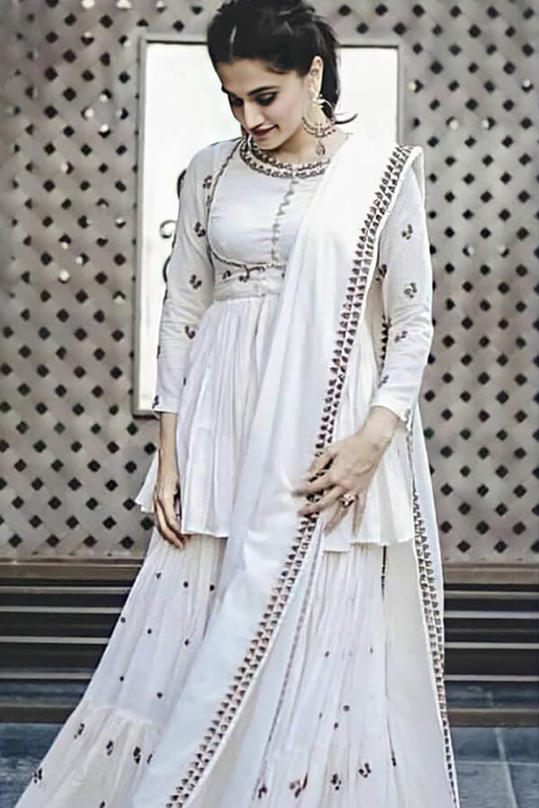 Taapsee pannu white dress Sharara suit online
