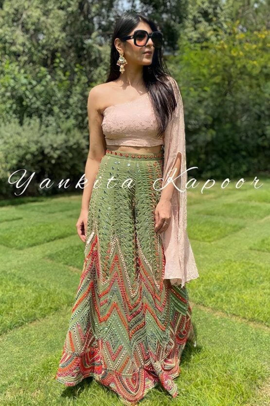 crop top modern gharara sharara dress