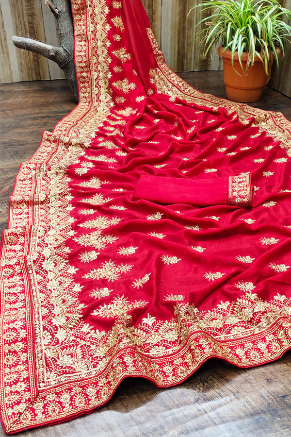 Karva chauth Special saree 2021 online Red