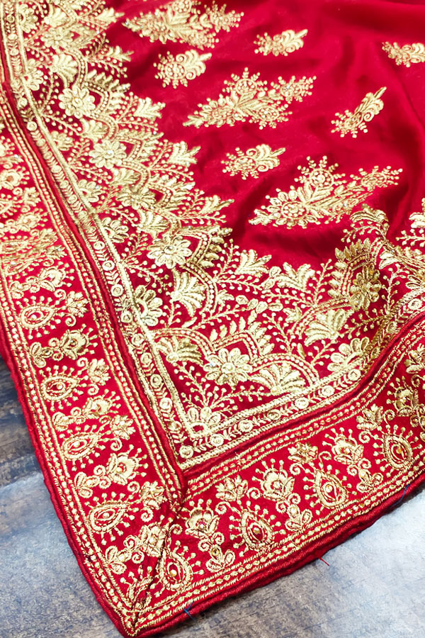 Karva chauth Special saree 2021 online Red (2)