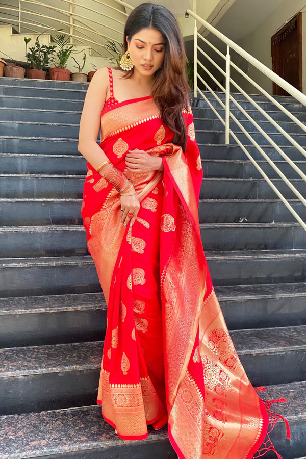 Karva chauth special sarees 2021 New red.