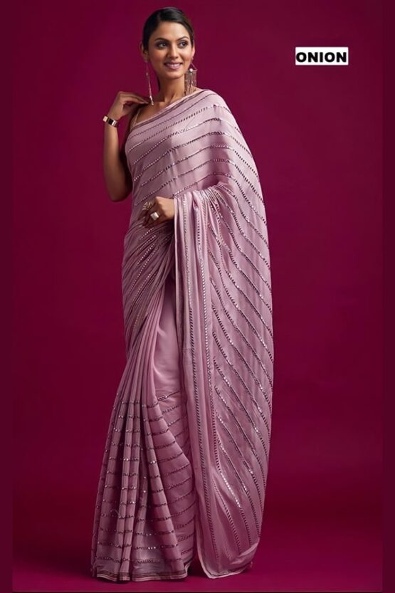 Party wear silk saree for unmarried girl 2021.