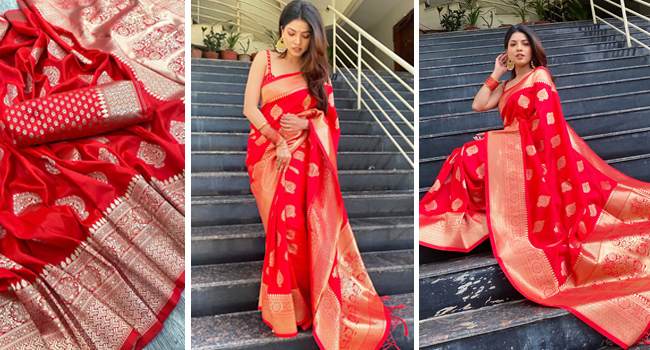 Karva Chauth Special Saree 2021 red Anaya Designer Studio | Sarees, Gowns and Lehenga Choli