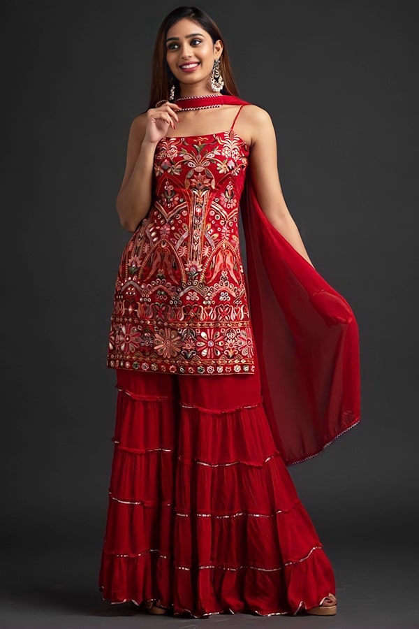 Punjabi Sharara dress for wedding with Price