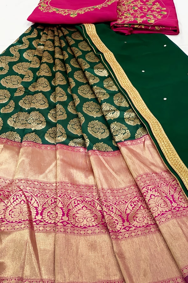 Traditional Half Saree with Price for wedding