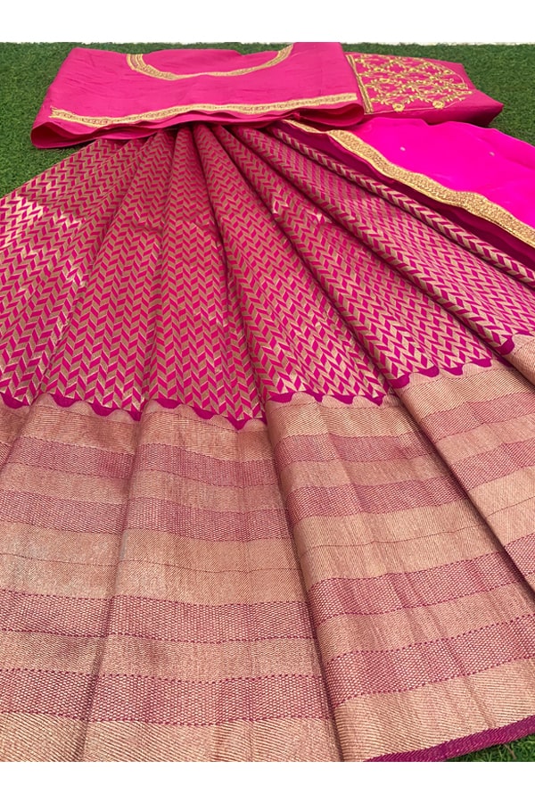 colour combination new model pattu half sarees