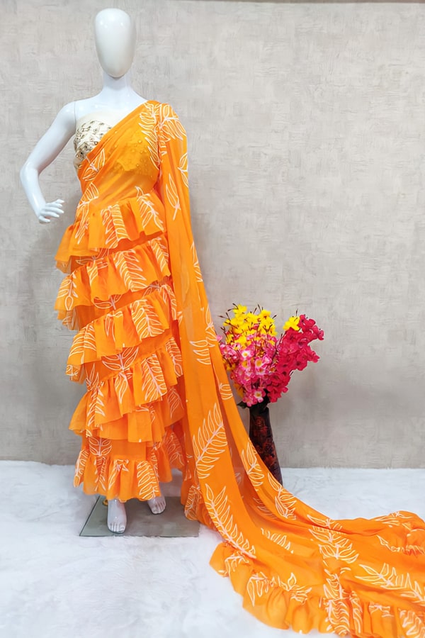 yellow saree for haldi function