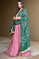 Light Pink Color Anarkali Gown With Dupatta For Girl