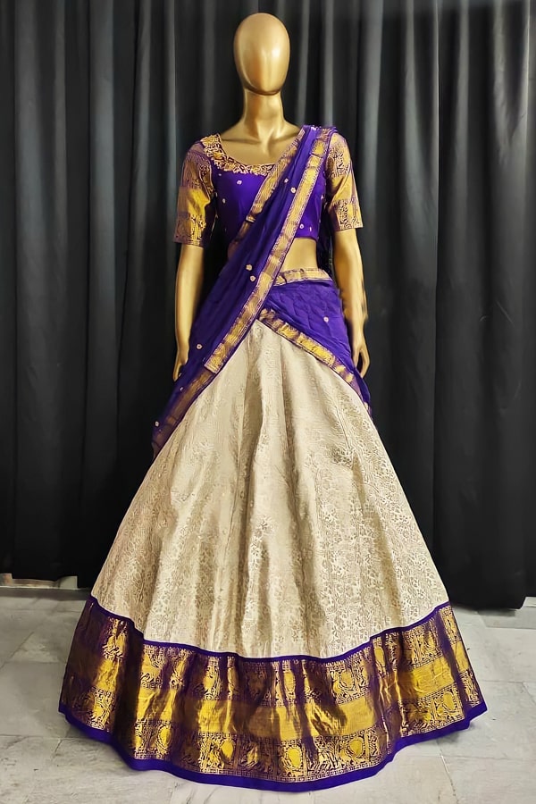 latest model pattu half sarees latest designs