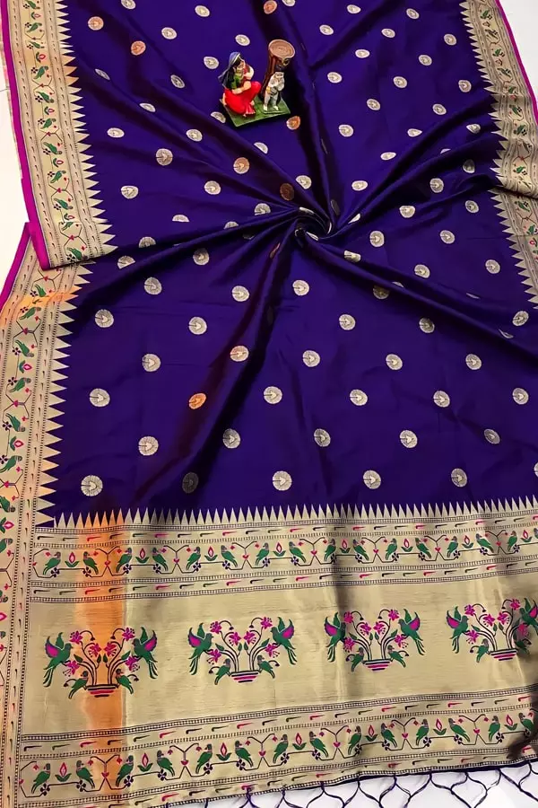 Violet latest paithani saree design