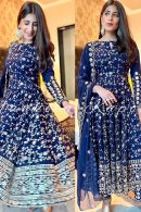 Yankita Kapoor Royal Blue Full Sleeve Gown Dress For Women