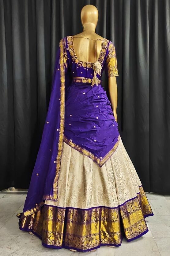 new model Pattu half sarees online with price