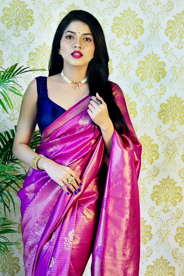 wedding reception silk sarees for bride