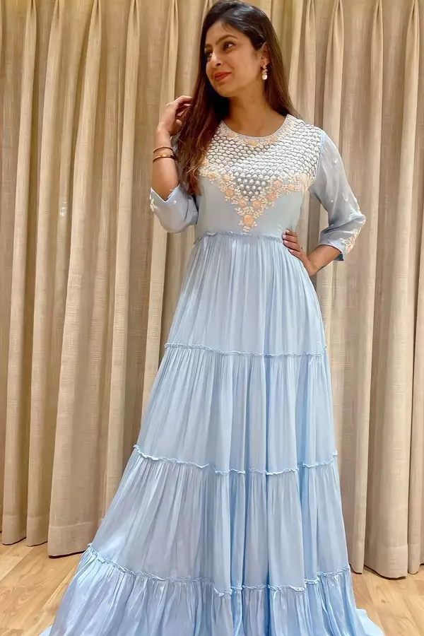 Long Anarkali Dress For Wedding