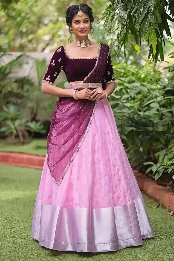 Half Saree Model For Wedding